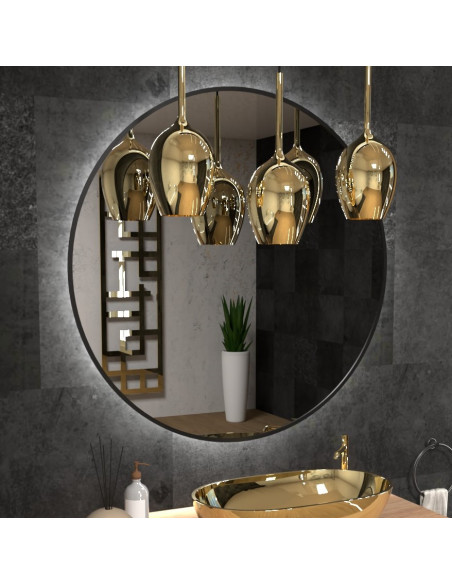 Lustro w czarnej ramie 120cm